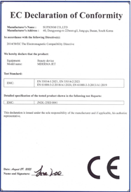 CE conformity documentation and the 2025 mdermajet